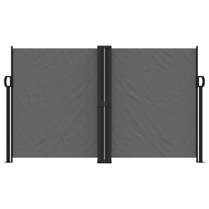 Retractable Side Awning Anthracite 100% polyester with PU coating