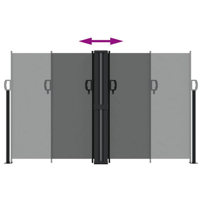 Retractable Side Awning Anthracite 100% polyester with PU coating