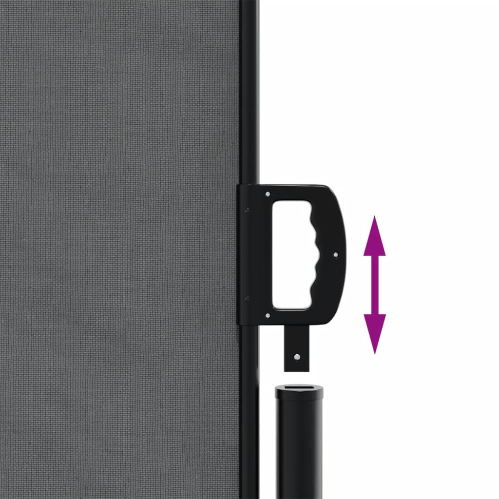 Retractable Side Awning Anthracite 100% polyester with PU coating