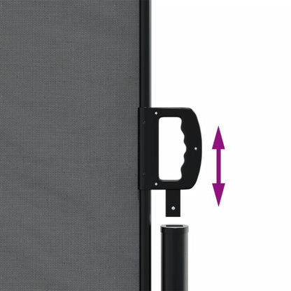 Retractable Side Awning Anthracite 100% polyester with PU coating
