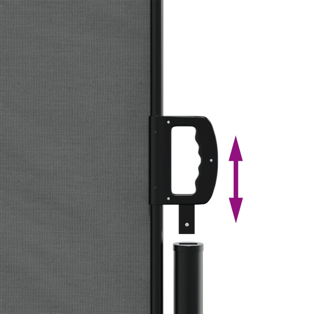 vidaXL Retractable Side Awning Anthracite 100% polyester with a PU coating