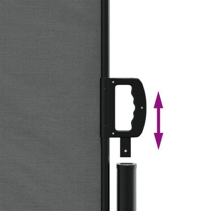 vidaXL Retractable Side Awning Anthracite 100% polyester with a PU coating