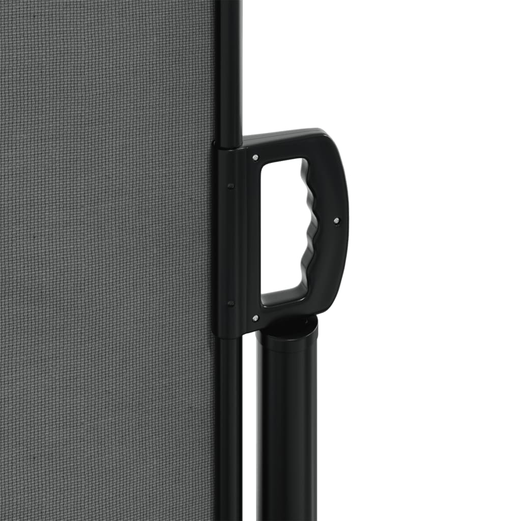 vidaXL Retractable Side Awning Anthracite 100% polyester with a PU coating