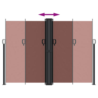 Retractable Side Awning Brown 180x1000 cm