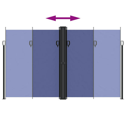Retractable Side Awning Blue 200x1000 cm