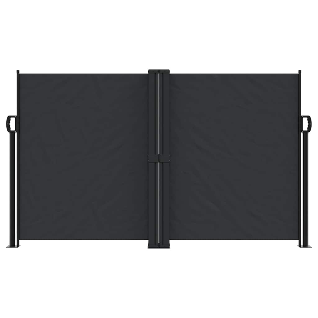 Retractable Side Awning Black 140x1200 cm