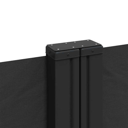 Retractable Side Awning Black 140x1200 cm