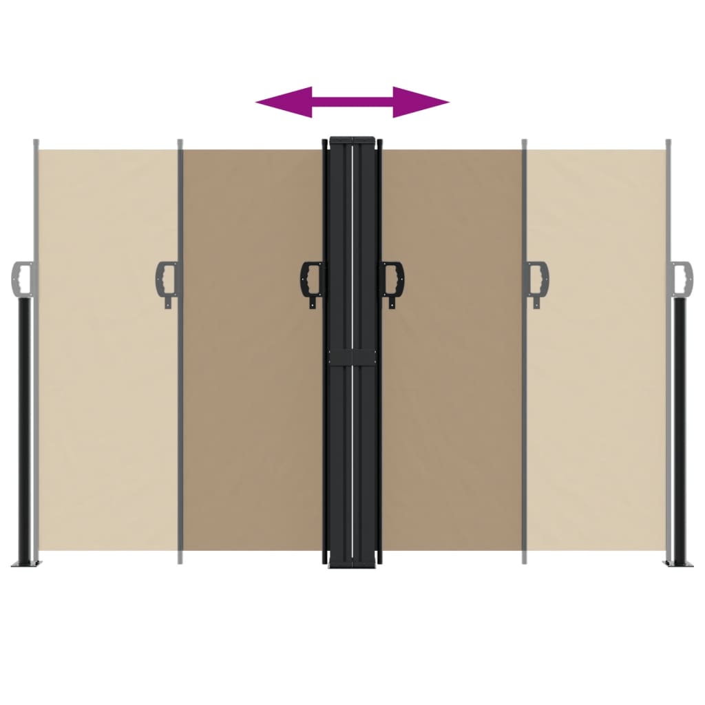 Retractable Side Awning Taupe 160x1200 cm