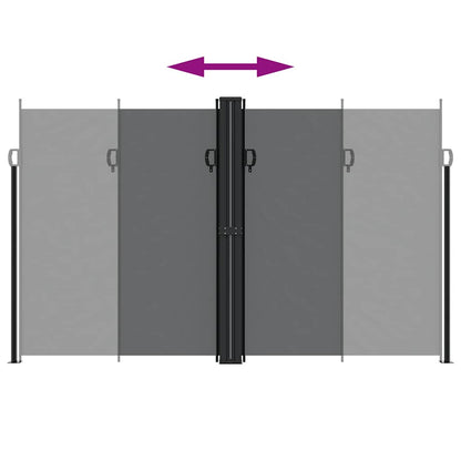 Retractable Side Awning Black 200x1200 cm