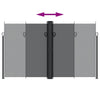 Retractable Side Awning Black 200x1200 cm