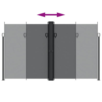 Retractable Side Awning Black 200x1200 cm