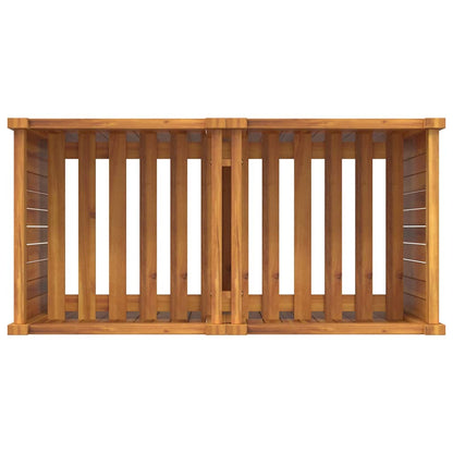 Garden Planter with Liner 84x42x75 cm Solid Wood Acacia