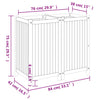 Garden Planter with Liner 84x42x75 cm Solid Wood Acacia