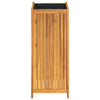 Garden Planter with Liner 42x42x100 cm Solid Wood Acacia