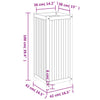 Garden Planter with Liner 42x42x100 cm Solid Wood Acacia