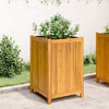 Garden Planter with Liner 50x50x75 cm Solid Wood Acacia
