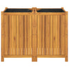 Garden Planter with Liner 100x50x75 cm Solid Wood Acacia