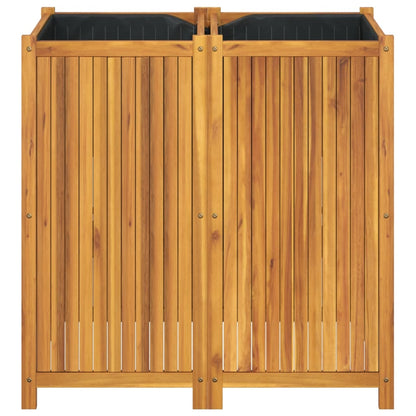 Garden Planter with Liner 100x50x100 cm Solid Wood Acacia