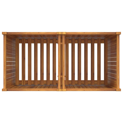 Garden Planter with Liner 100x50x100 cm Solid Wood Acacia
