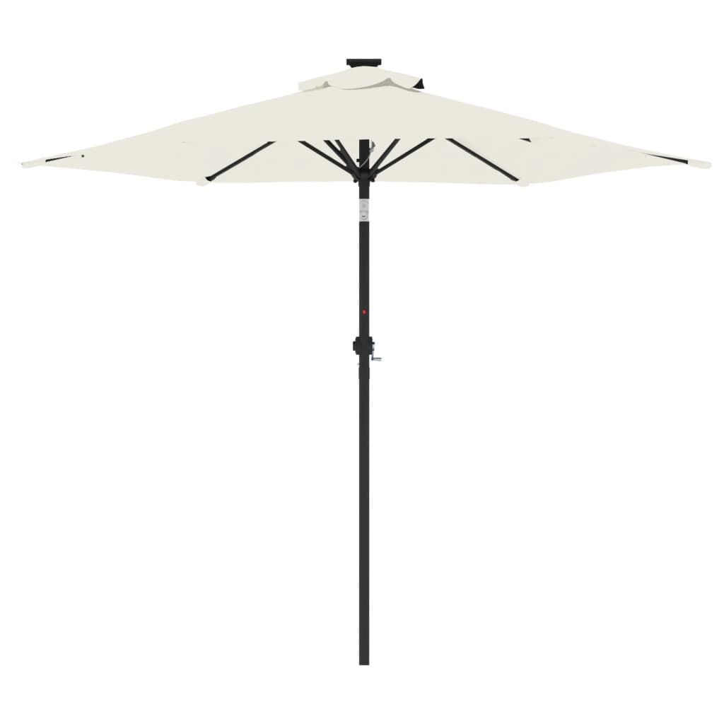 Garden Parasol with Steel Pole White 88.6"x88.6"x83.5"