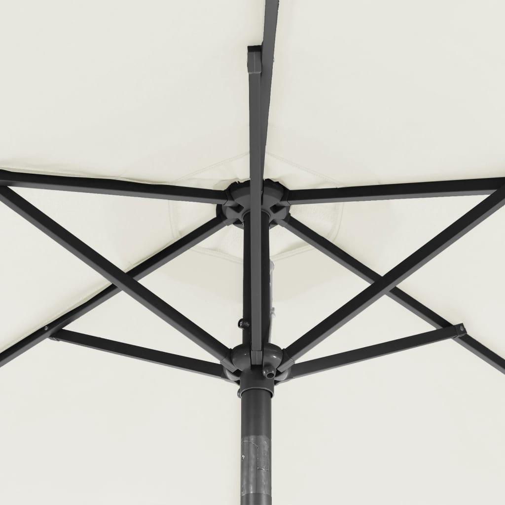 Garden Parasol with Steel Pole White 88.6"x88.6"x83.5"