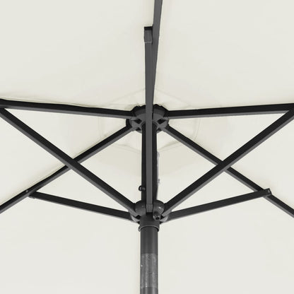 Garden Parasol with Steel Pole White 88.6"x88.6"x83.5"