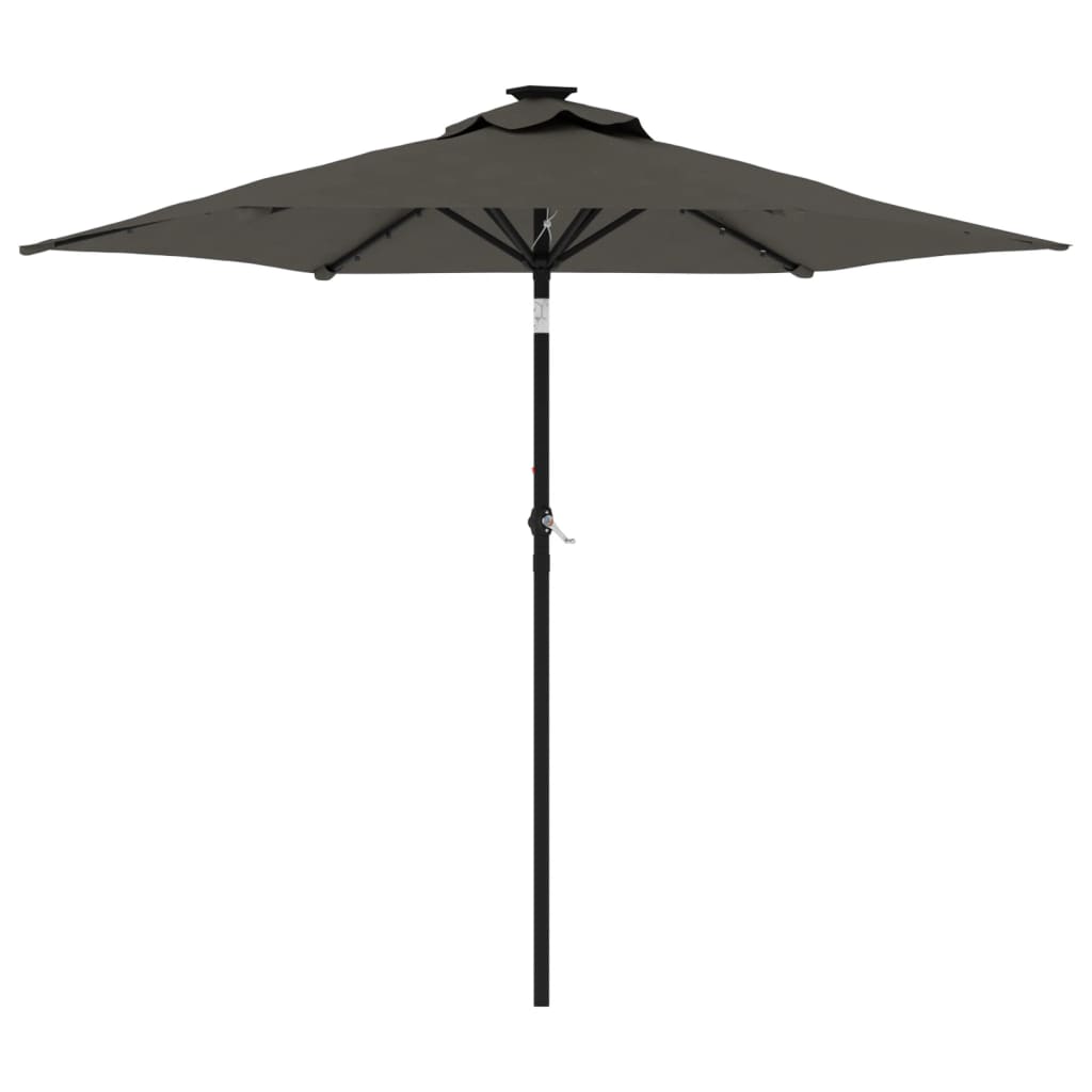 Garden Parasol with Steel Pole Anthracite 88.6"x88.6"x83.5