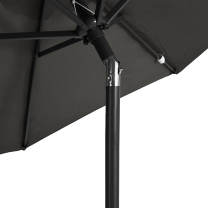 Garden Parasol with Steel Pole Anthracite 88.6"x88.6"x83.5