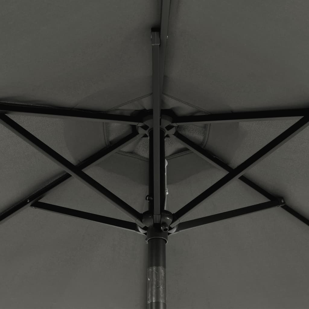 Garden Parasol with Steel Pole Anthracite 88.6"x88.6"x83.5