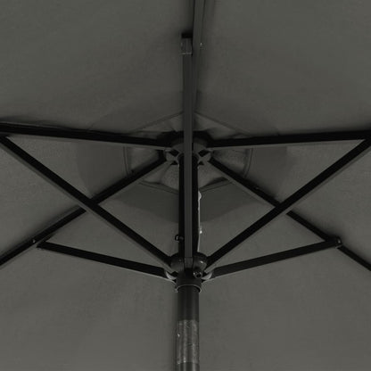 Garden Parasol with Steel Pole Anthracite 88.6"x88.6"x83.5
