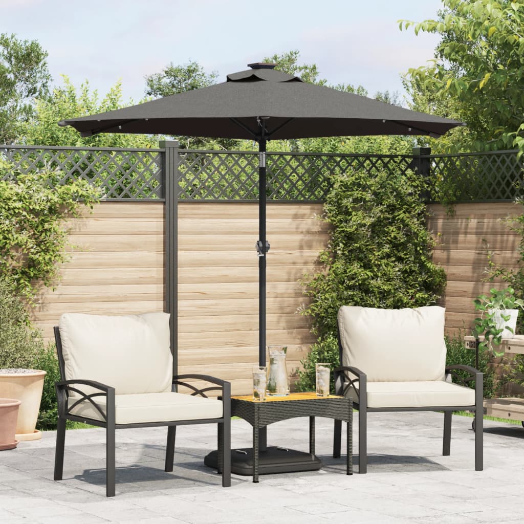 Garden Parasol with Steel Pole Anthracite 88.6"x88.6"x83.5