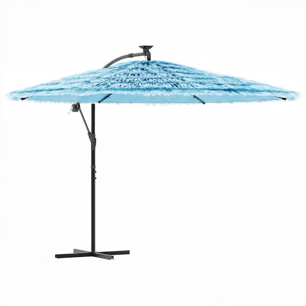 Garden Parasol with Steel Pole Blue 269x269x235 cm