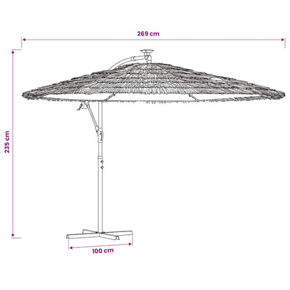 Garden Parasol with Steel Pole Green 269x269x235 cm