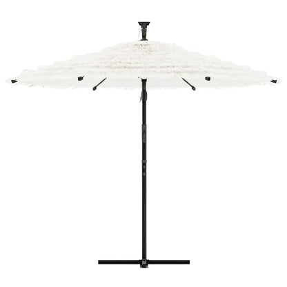 Garden Parasol with Steel Pole White 269x269x235 cm