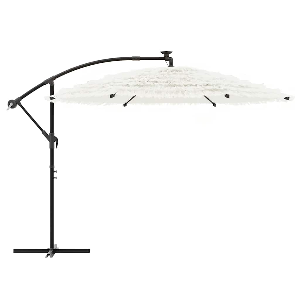 Garden Parasol with Steel Pole White 269x269x235 cm