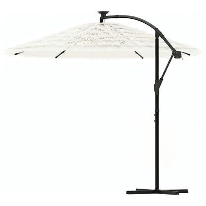 Garden Parasol with Steel Pole White 269x269x235 cm
