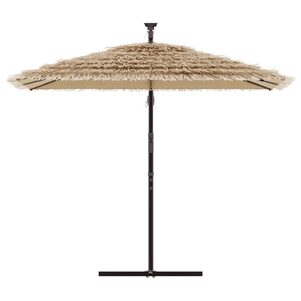 vidaXL Garden Parasol Brown Polyester Large Foldable Garden Parasol