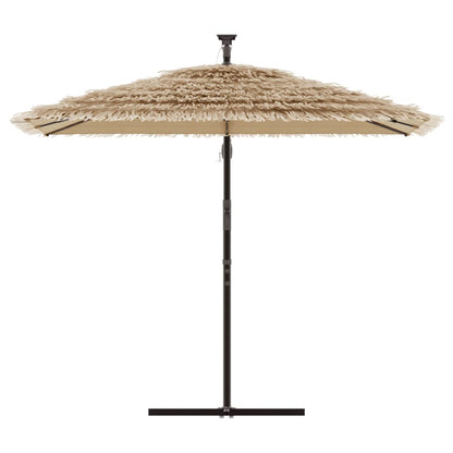 vidaXL Garden Parasol Brown Polyester Large Foldable Garden Parasol