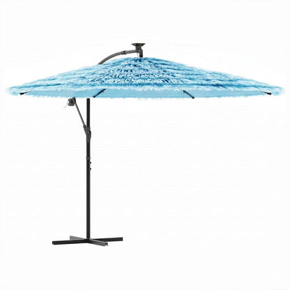 Garden Parasol with Steel Pole Blue 290x290x238 cm