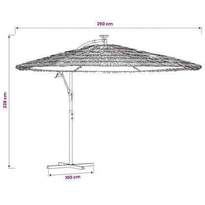 Garden Parasol with Steel Pole Blue 290x290x238 cm
