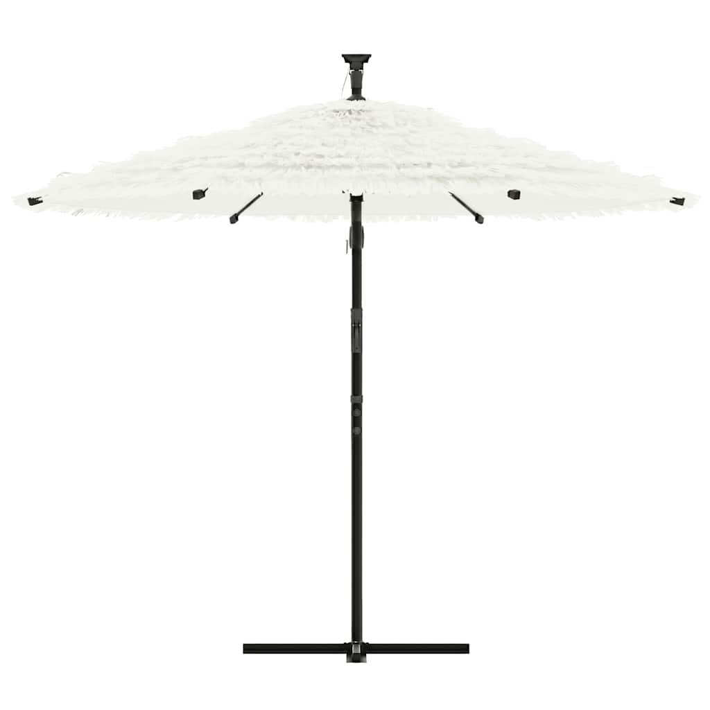 Garden Parasol with Steel Pole White 290x290x238 cm