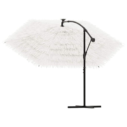 Garden Parasol with Steel Pole White 290x290x238 cm