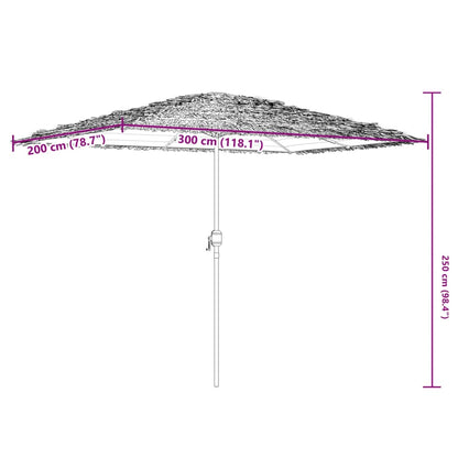 vidaXL Garden Parasol Brown Polyester Large UV-resistant materials