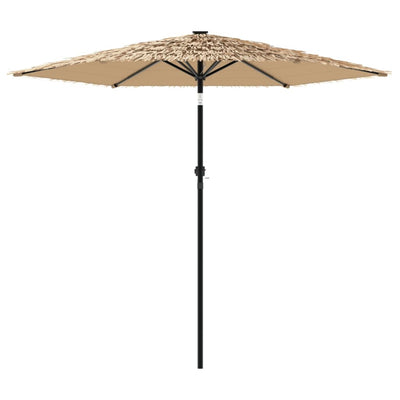Garden Parasol with Steel Pole Brown 87.8"x87.8"x83.9"