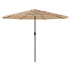 Garden Parasol with Steel Pole Brown 388x388x248 cm