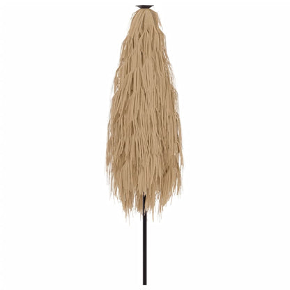 vidaXL Garden Parasol Brown Polyester, Powder-Coated Steel Large