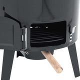 Goulash Cannon with Chimney and Lid Black Enamelled Steel