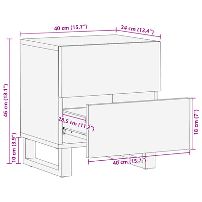 Bedside Cabinet 40x34x46 cm Solid Wood Mango
