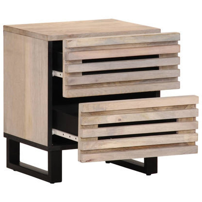 Bedside Cabinet 40x34x46 cm Solid Wood Bleached Mango