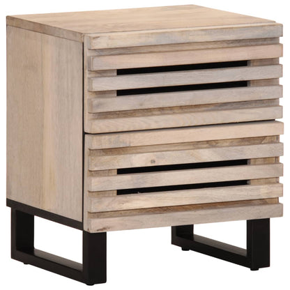 Bedside Cabinets 2 pcs 40x34x46 cm Solid Wood Bleached Mango